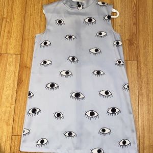 PATTERNED LIGHT BLUE BABYDOLL DRESS (SOLD)